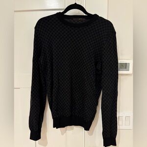 Louis Vuitton Black Checkered Crewneck Sweater